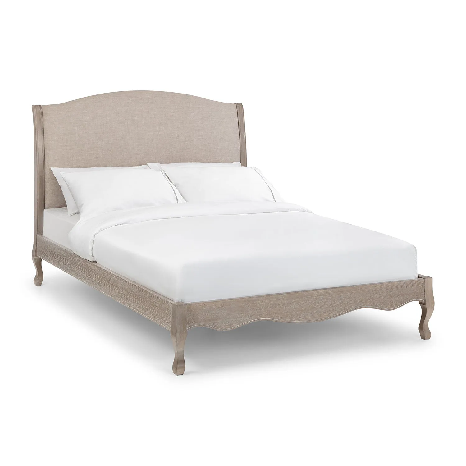 Camille Upholstered Oak Effect Bed