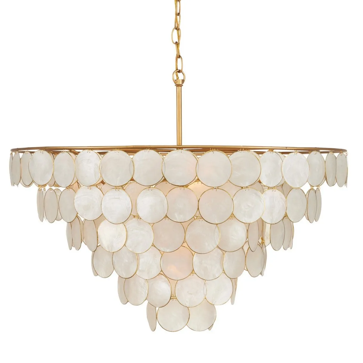 Capiz Shells 5-Light Large Semi-Flush Mount