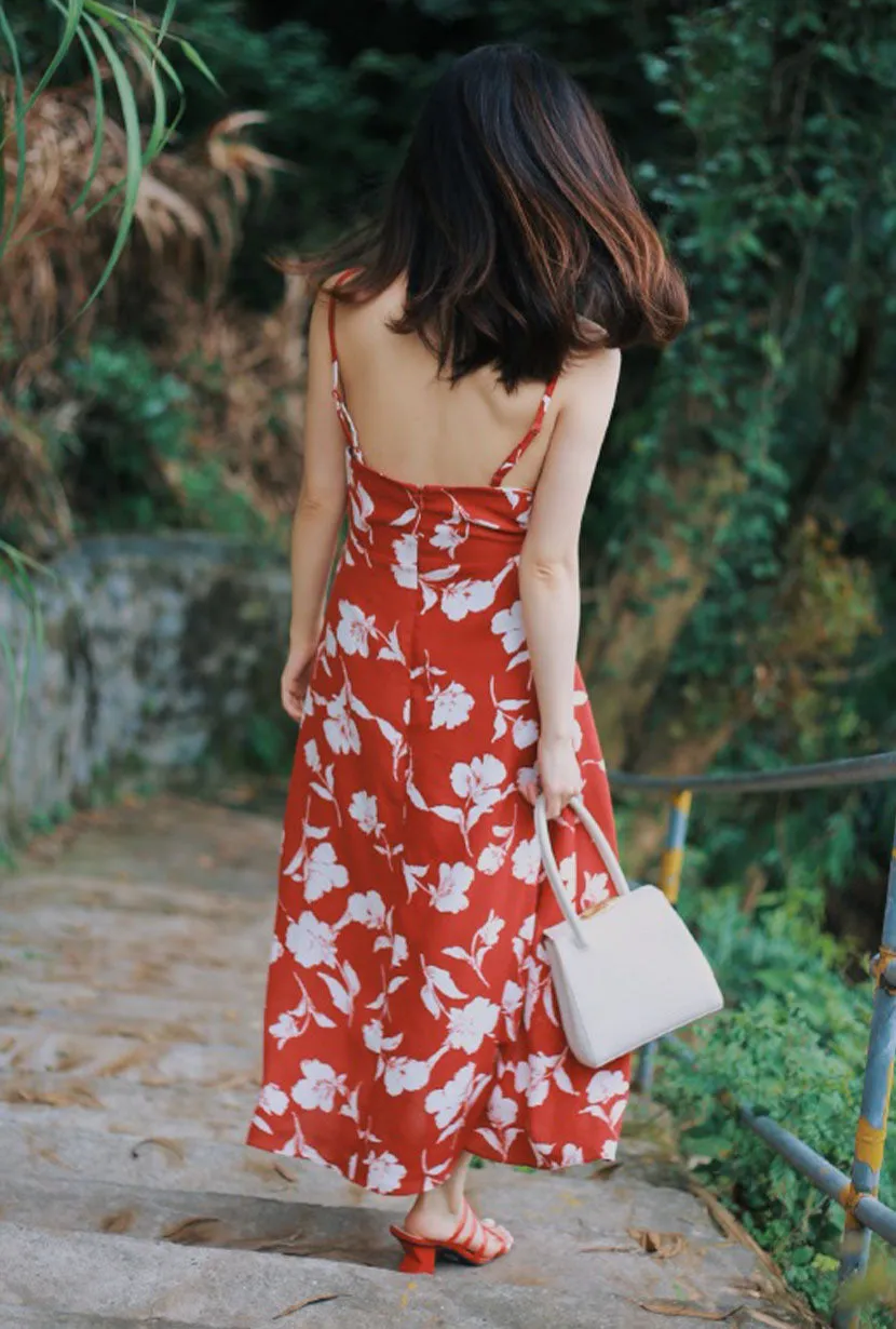 Carly Dress - Red Floral