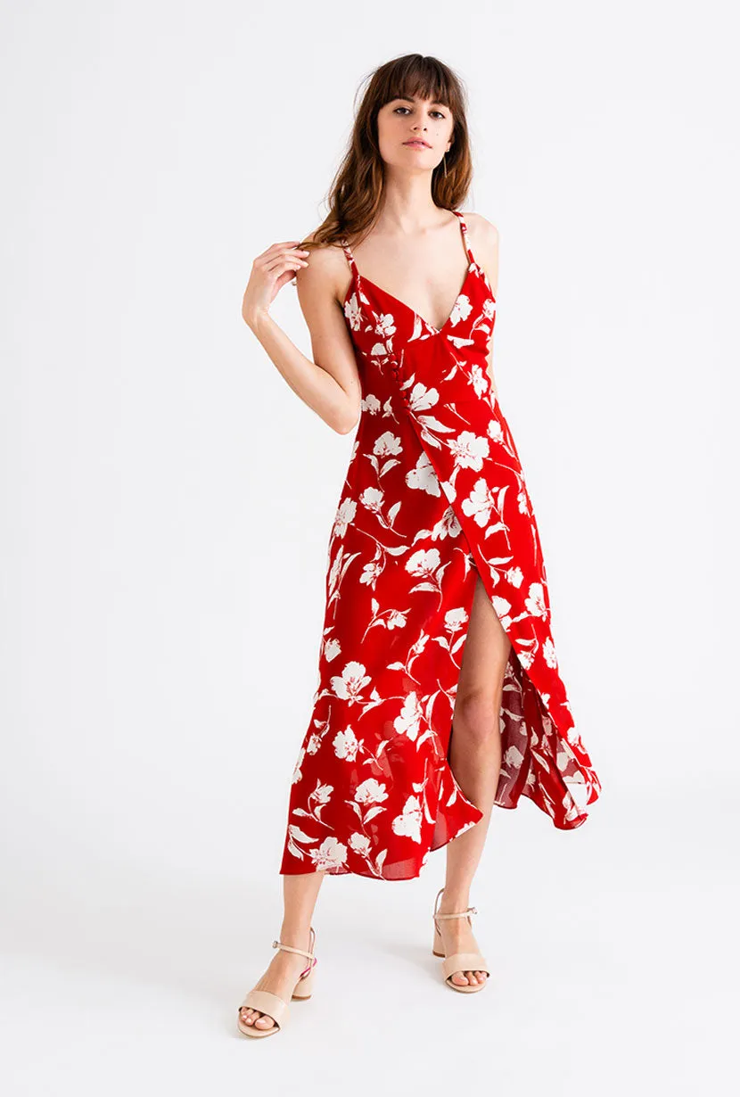 Carly Dress - Red Floral