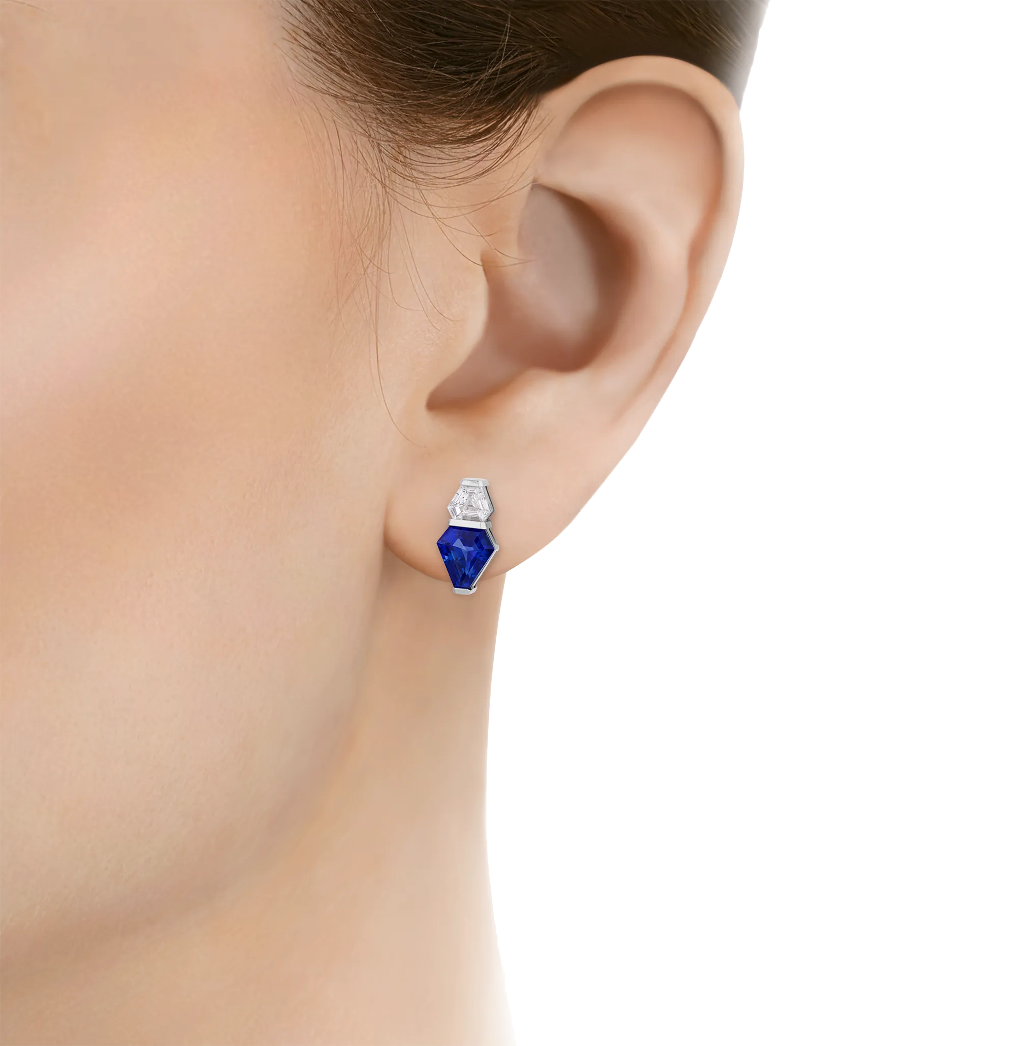 Ceylon Sapphire Earrings, 4.57 carats