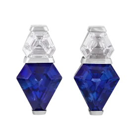 Ceylon Sapphire Earrings, 4.57 carats