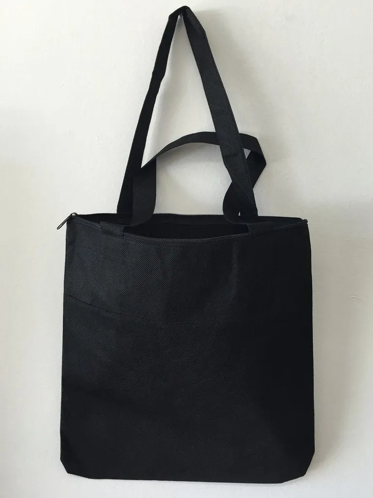 Cheap Non-Woven Tote Bag with Zipper Two-Tone