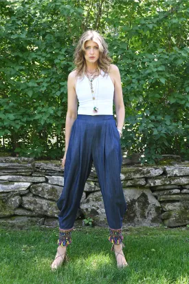 CHROMATIC TENCEL EMBROIDERED JP PANTS