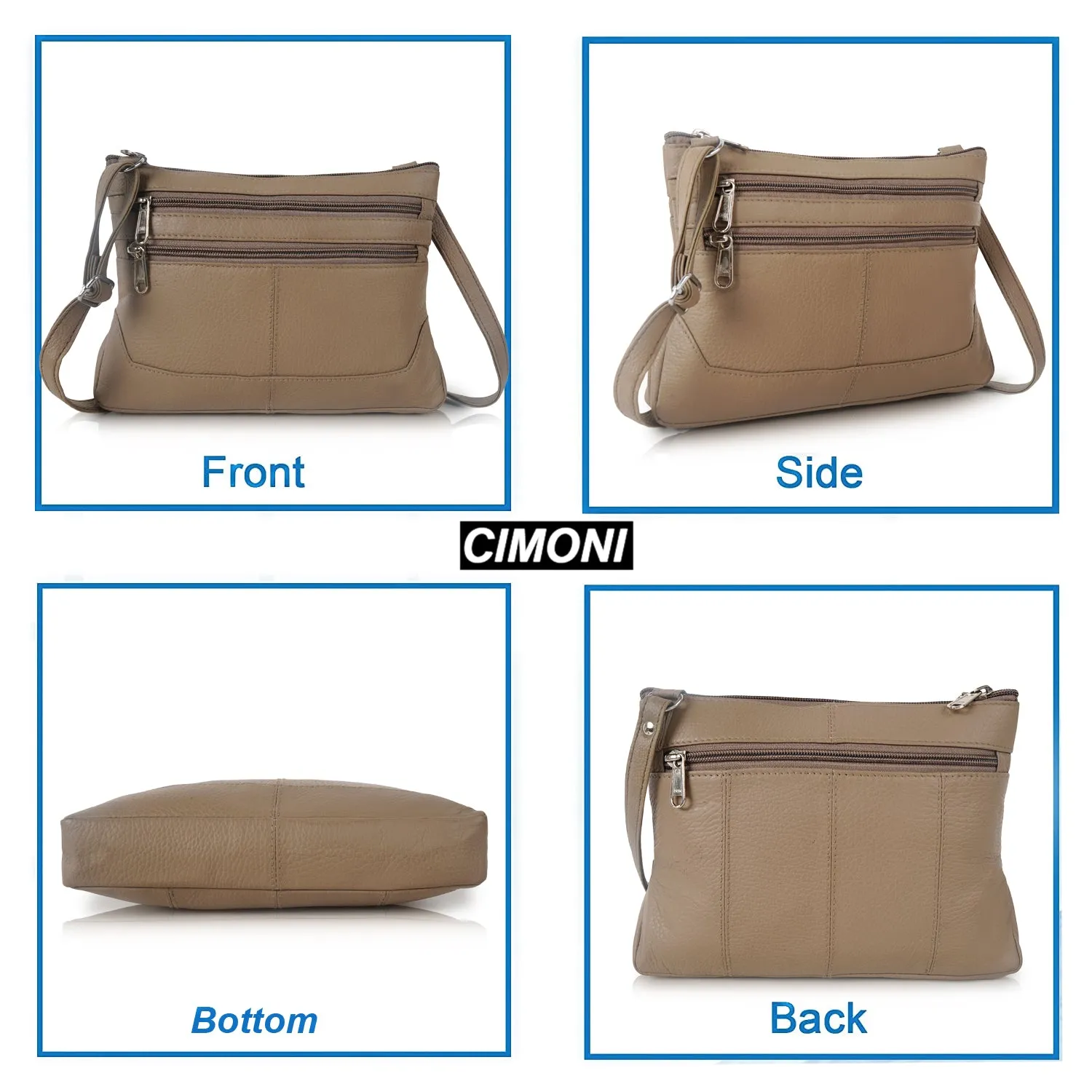 CIMONI Genuine Casual Leather Casual Trendy Travel Shoulder Crossbody Women Sling Bag