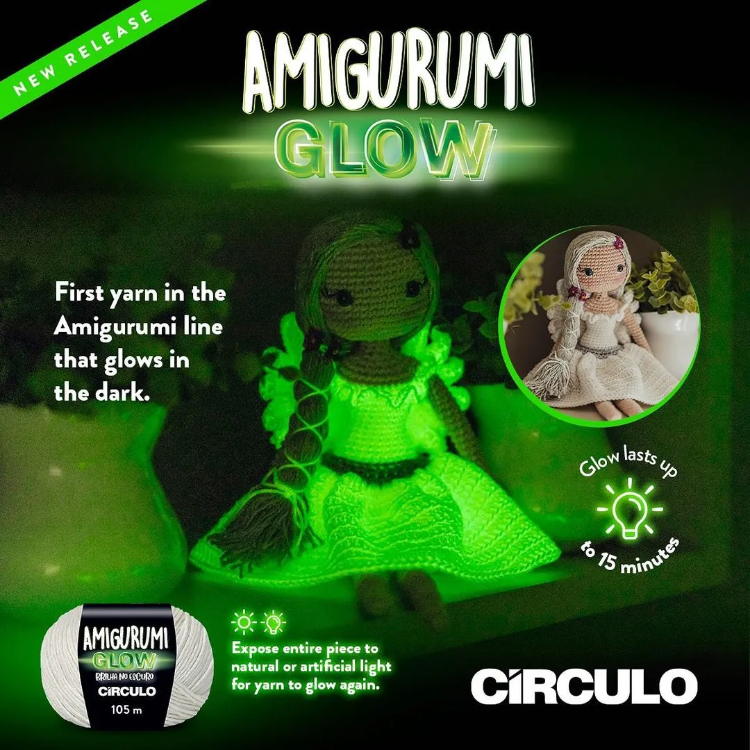 Circulo AMIGURUMI GLOW (EXP) 100% Polyester Yarn (406309)