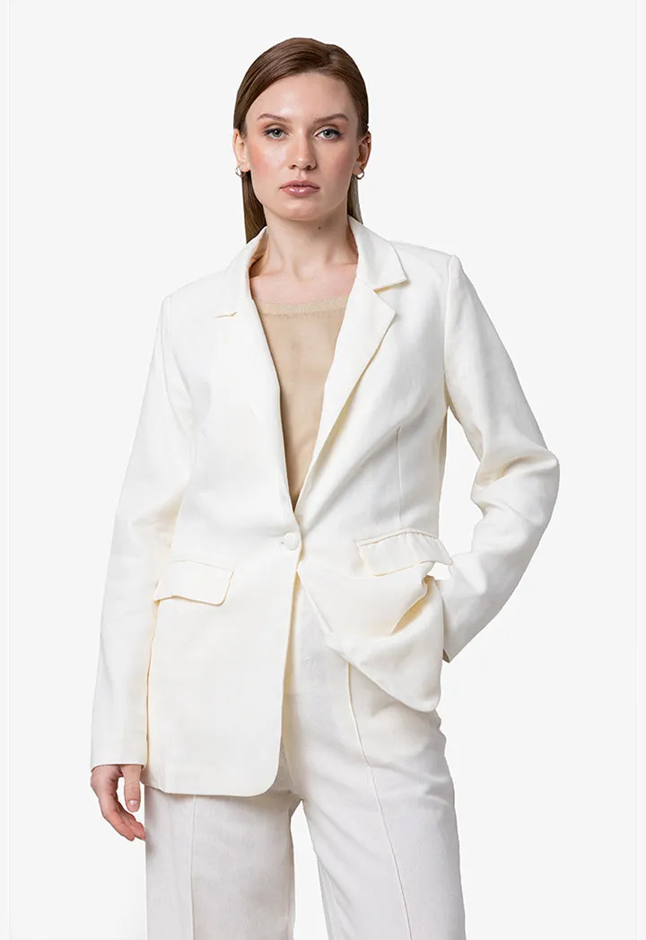 Classic Solid Single Breast Blazer