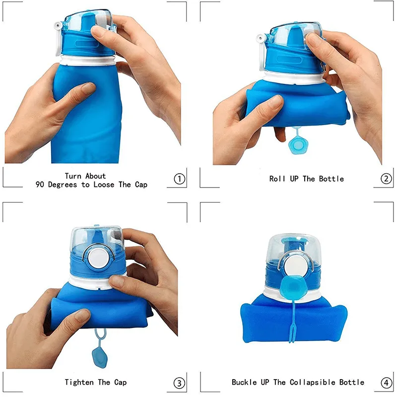 Collapsible Silicone Water Bottle (750ml)