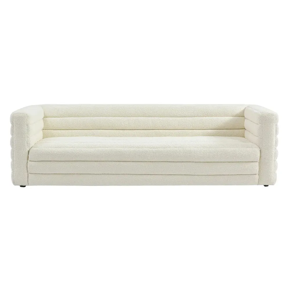 Colorado 3 Seater Sofa - White Boucle 2.4m