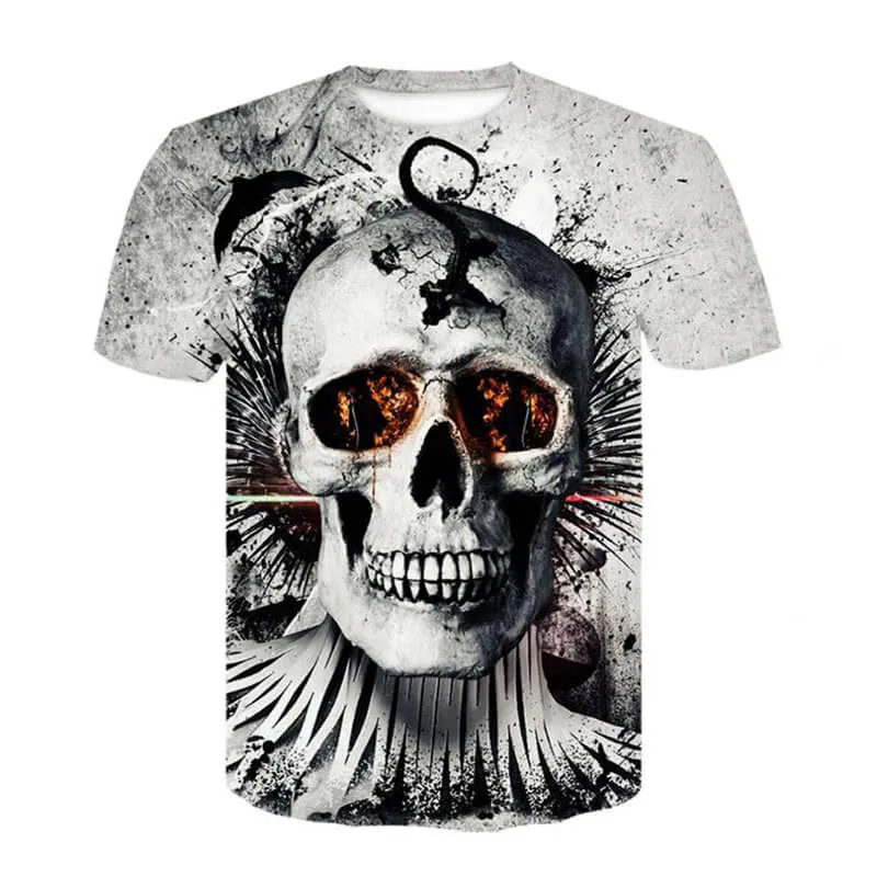 Crack Skull Polyester T-shirt