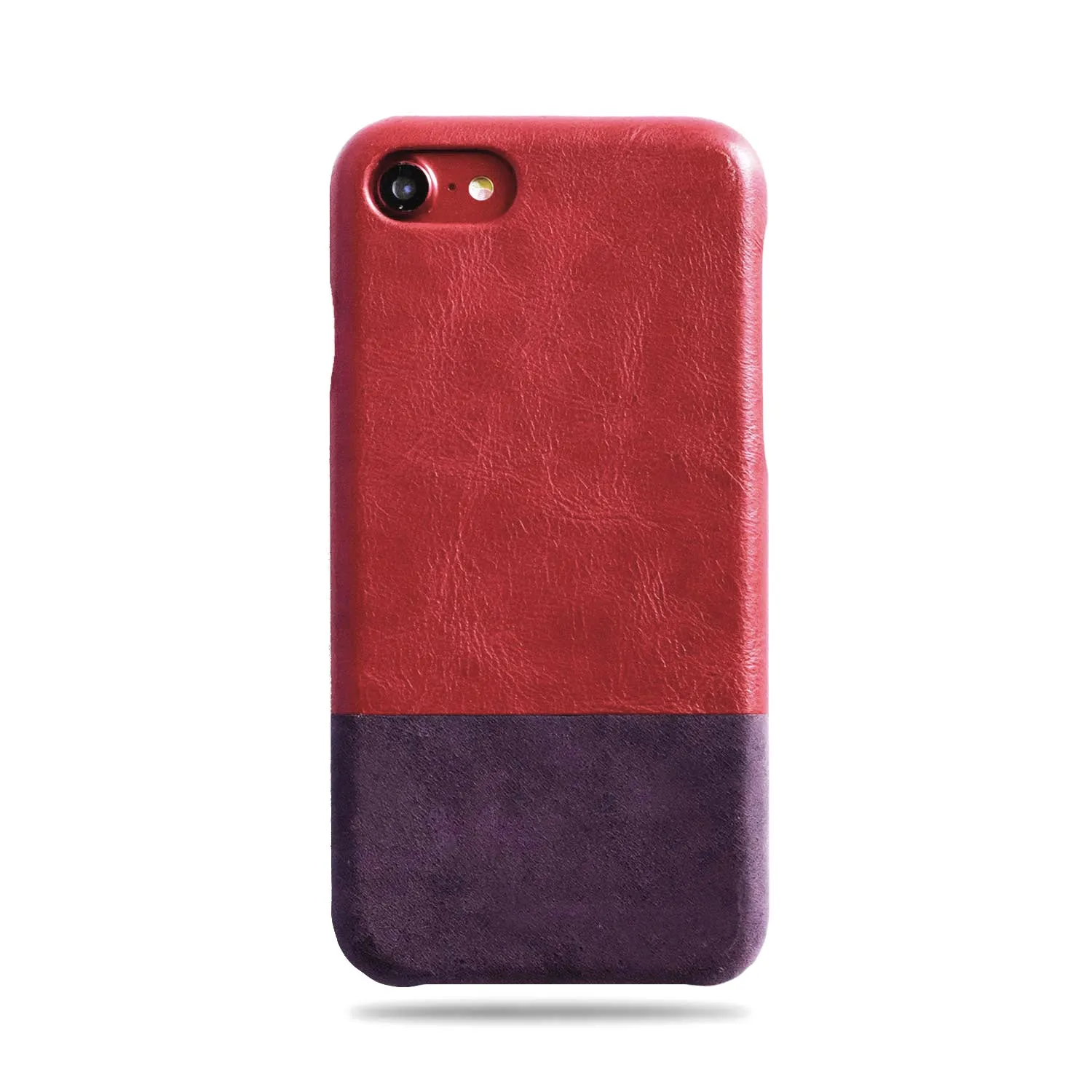 Crimson Red & Wine Purple iPhone SE 2 / iPhone 8 / iPhone 7 Leather Case