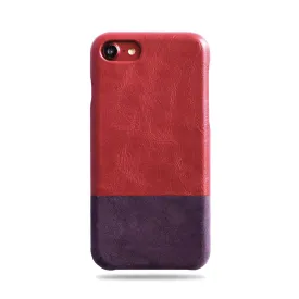 Crimson Red & Wine Purple iPhone SE 2 / iPhone 8 / iPhone 7 Leather Case