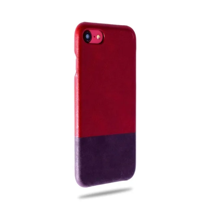 Crimson Red & Wine Purple iPhone SE 2 / iPhone 8 / iPhone 7 Leather Case