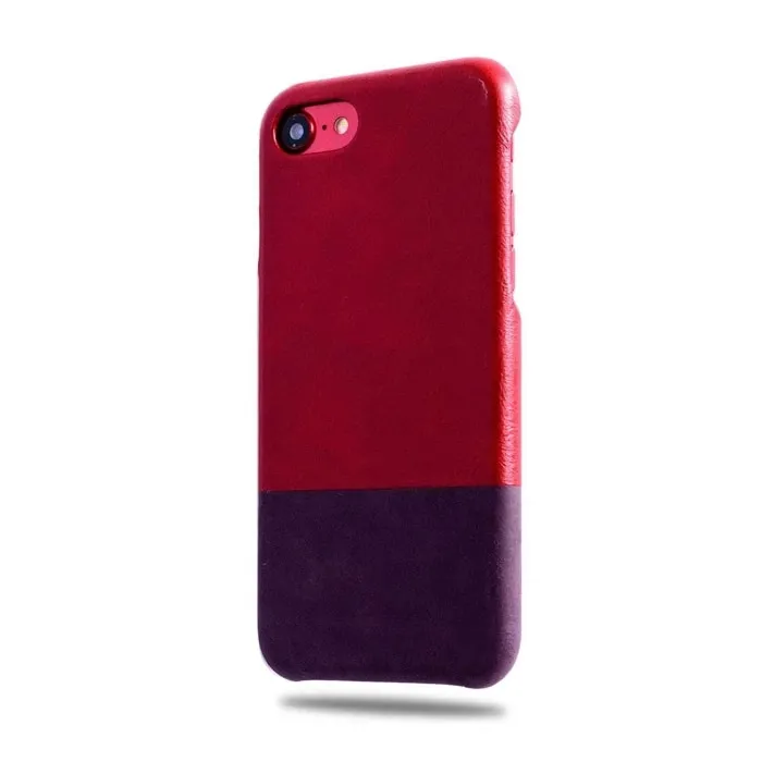 Crimson Red & Wine Purple iPhone SE 2 / iPhone 8 / iPhone 7 Leather Case