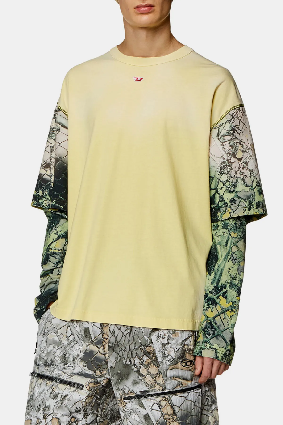 DIESEL T-Wesher-N5 Tee - Yellow