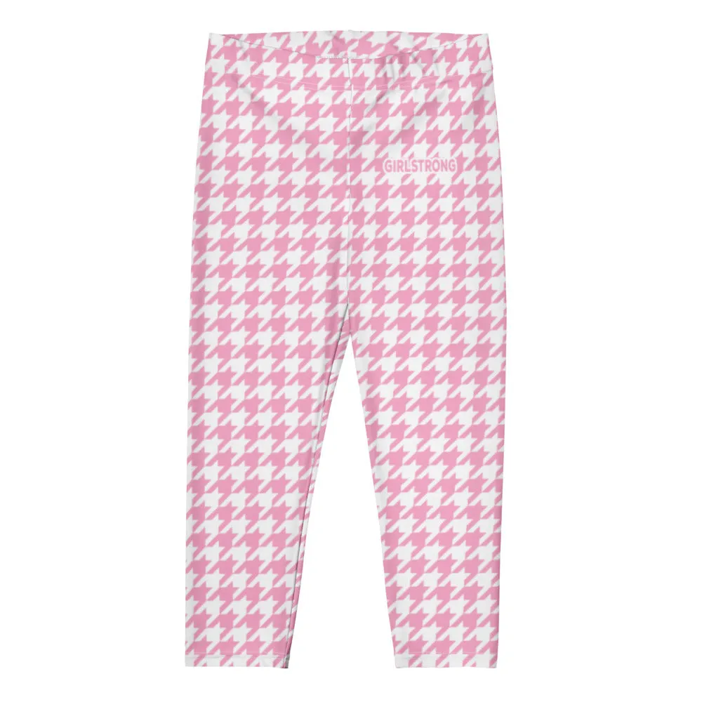 ELEVATED ESSENTIALS, THE PERFECT CAPRI PINK WHITE HOUNDSTOOTH