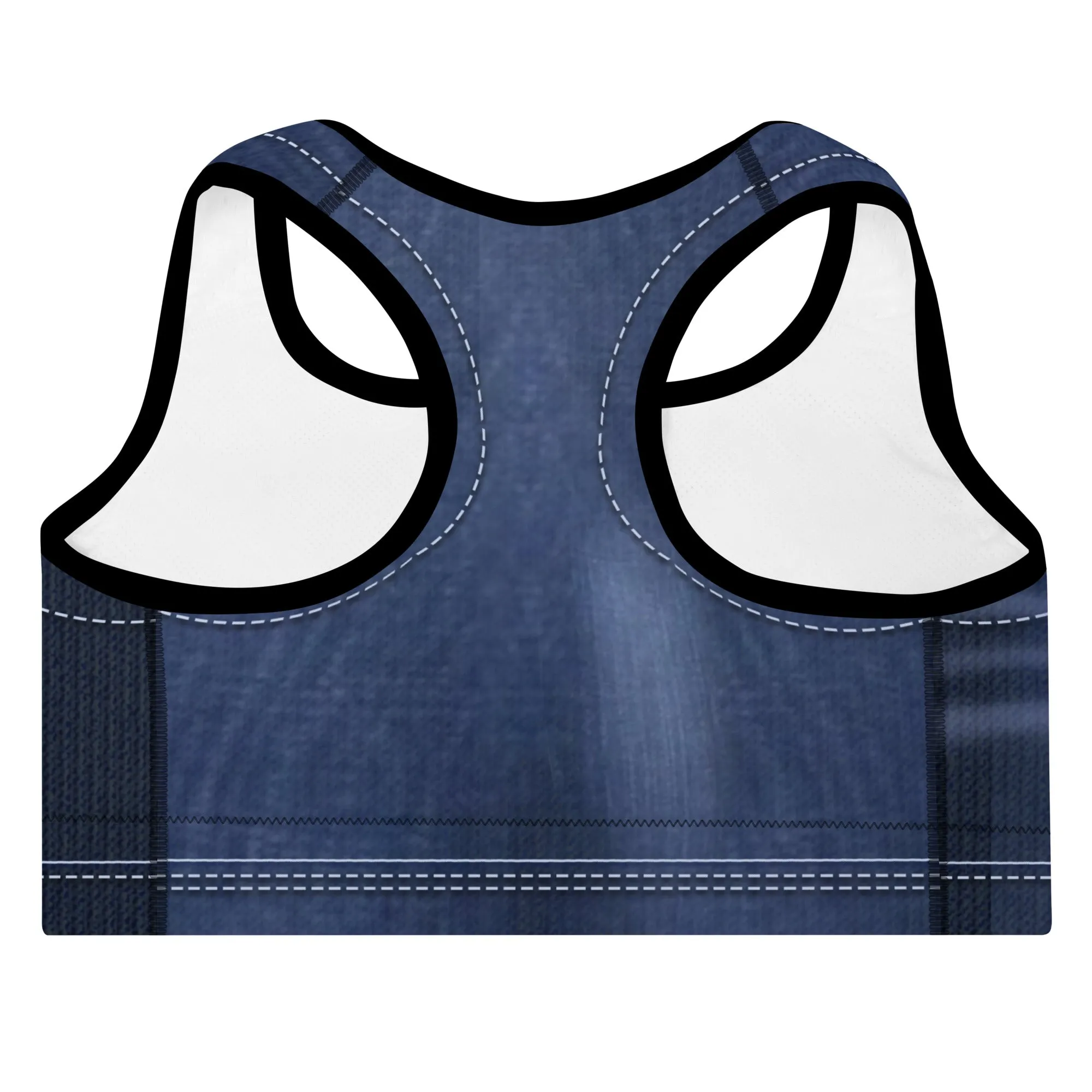 ELEVATED ESSENTIALS, THE PERFECT PADDED BLUE JEANS SPORTS BRA