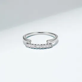 Elise Crystal Silver Ring