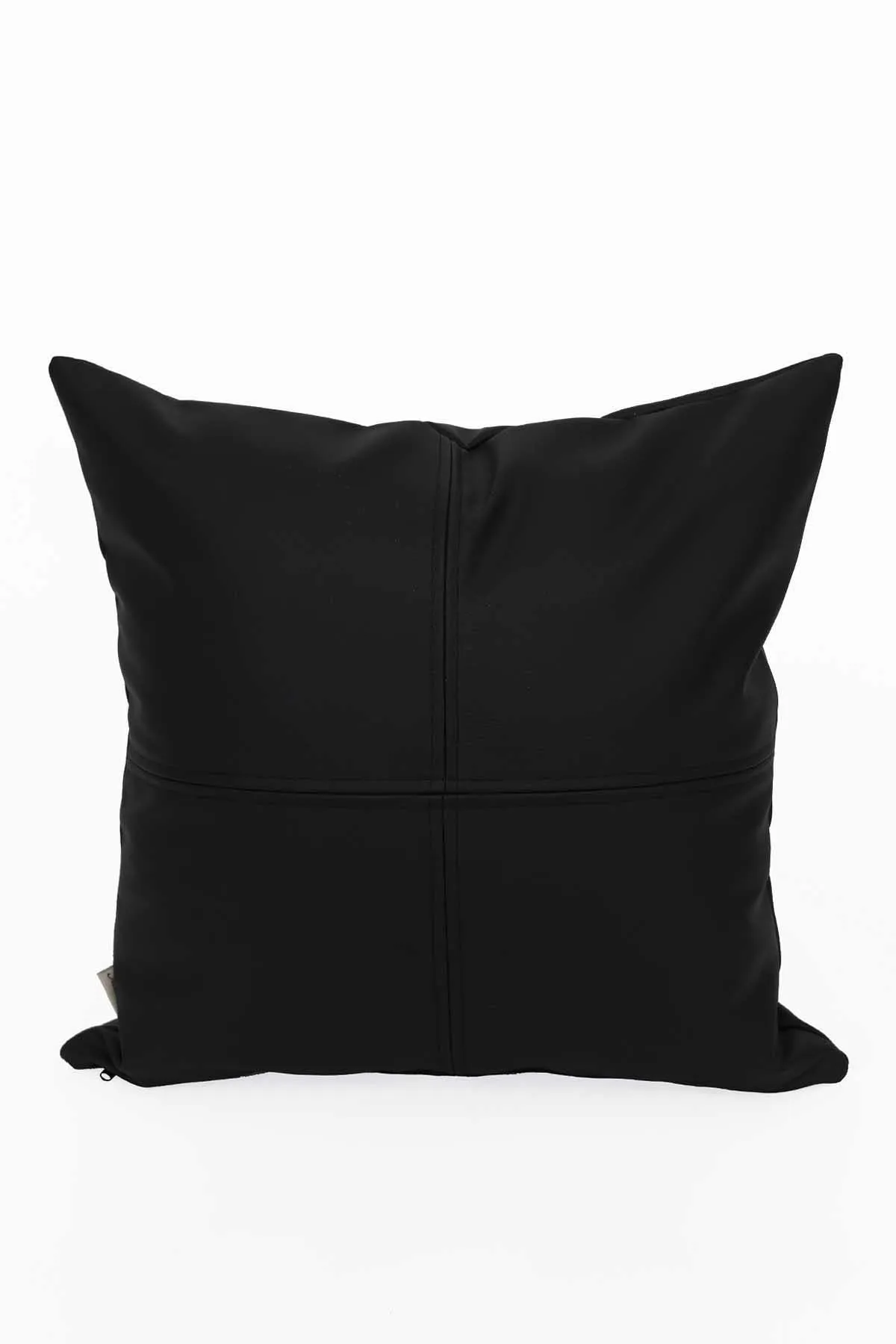 Faux Leather 18x18 Inches Throw Pillow Cover, Shiny Pillow Cover with Modern Design, Beautiful Solid Throw Pillow Cover for Couch,K-142