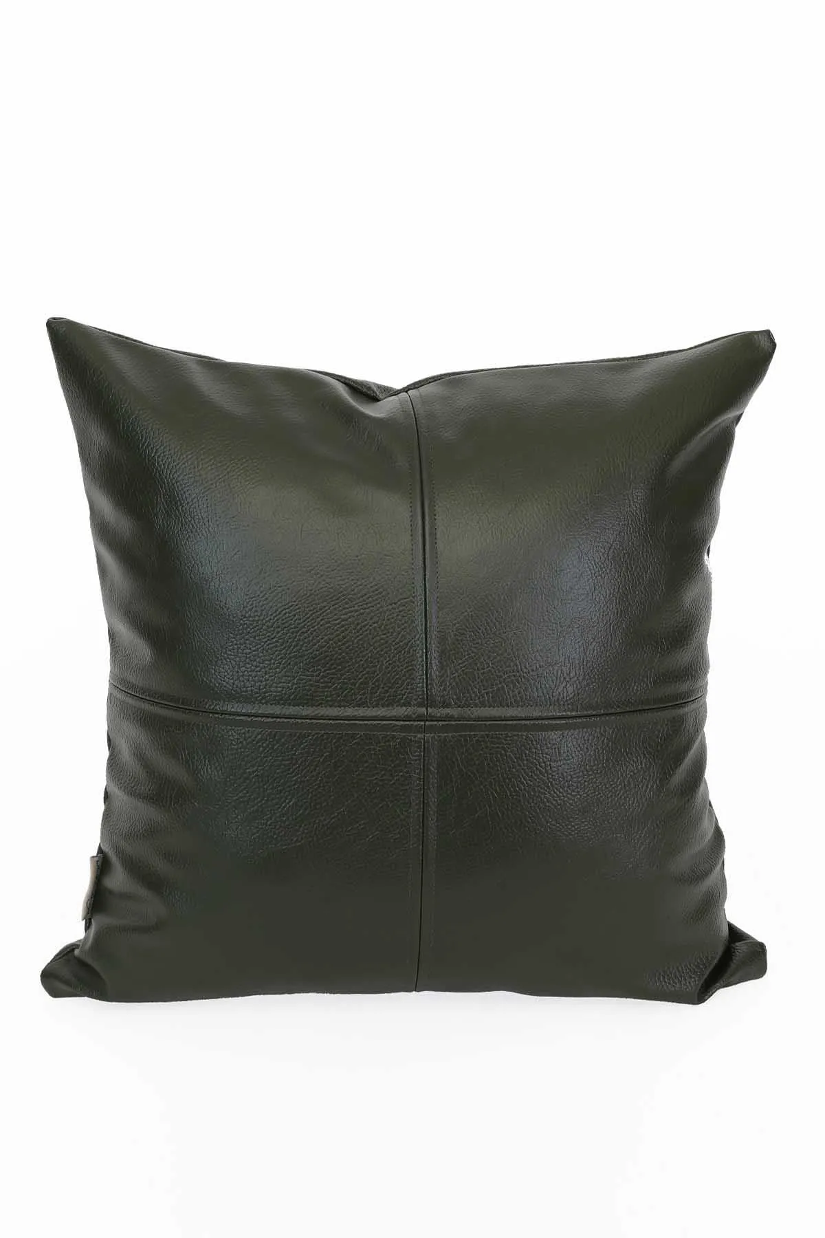 Faux Leather 18x18 Inches Throw Pillow Cover, Shiny Pillow Cover with Modern Design, Beautiful Solid Throw Pillow Cover for Couch,K-142