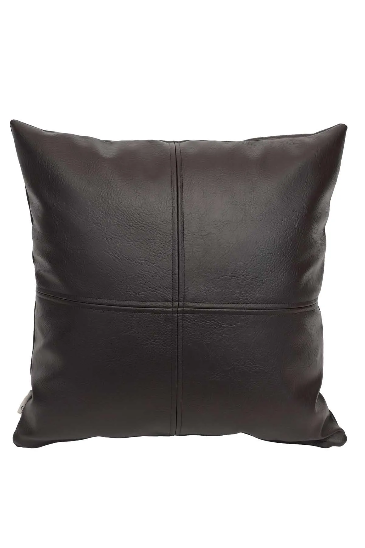 Faux Leather 18x18 Inches Throw Pillow Cover, Shiny Pillow Cover with Modern Design, Beautiful Solid Throw Pillow Cover for Couch,K-142