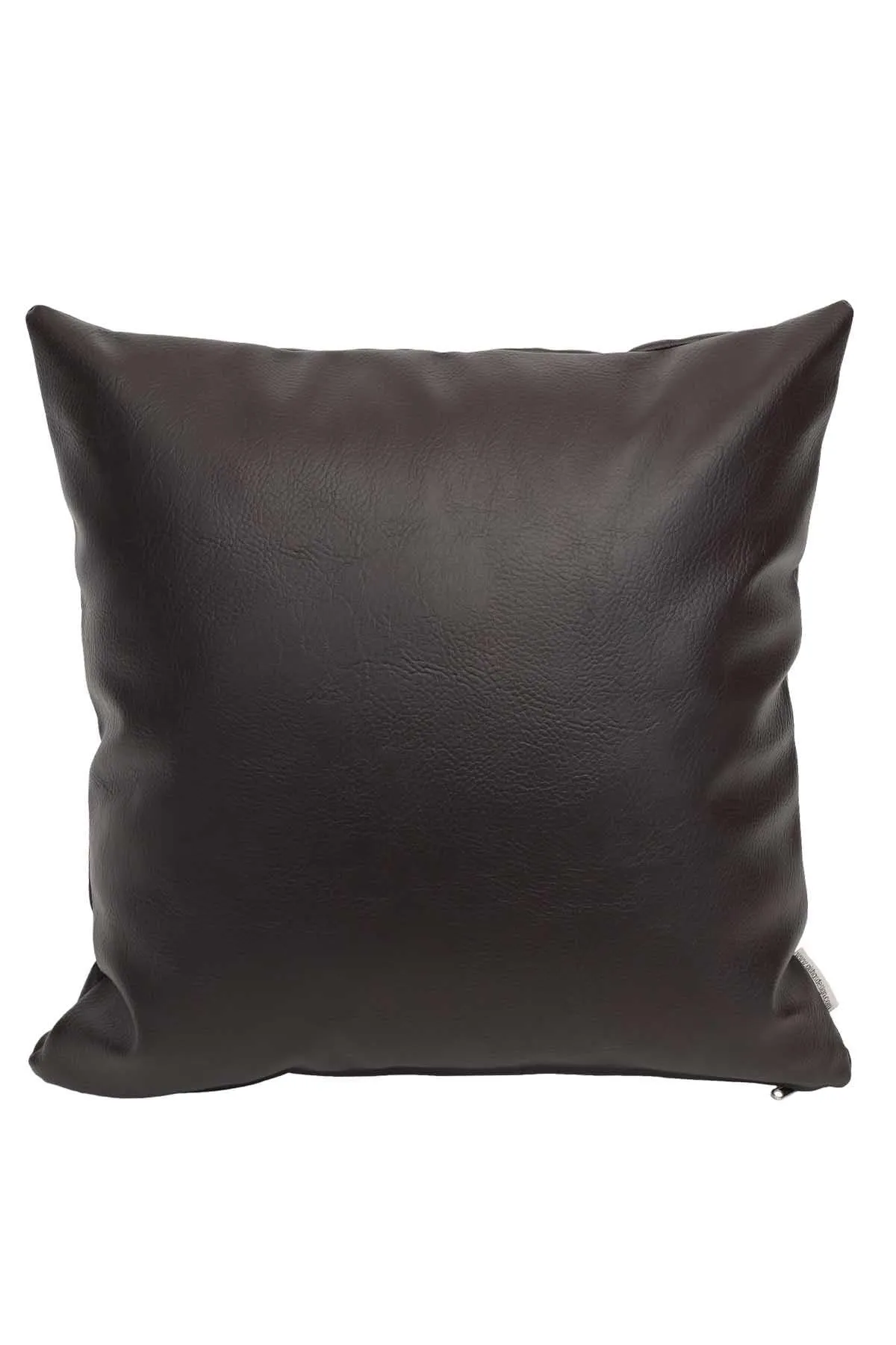 Faux Leather 18x18 Inches Throw Pillow Cover, Shiny Pillow Cover with Modern Design, Beautiful Solid Throw Pillow Cover for Couch,K-142