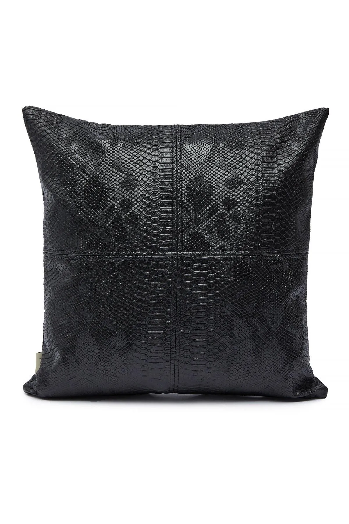 Faux Leather 18x18 Inches Throw Pillow Cover, Shiny Pillow Cover with Modern Design, Beautiful Solid Throw Pillow Cover for Couch,K-142