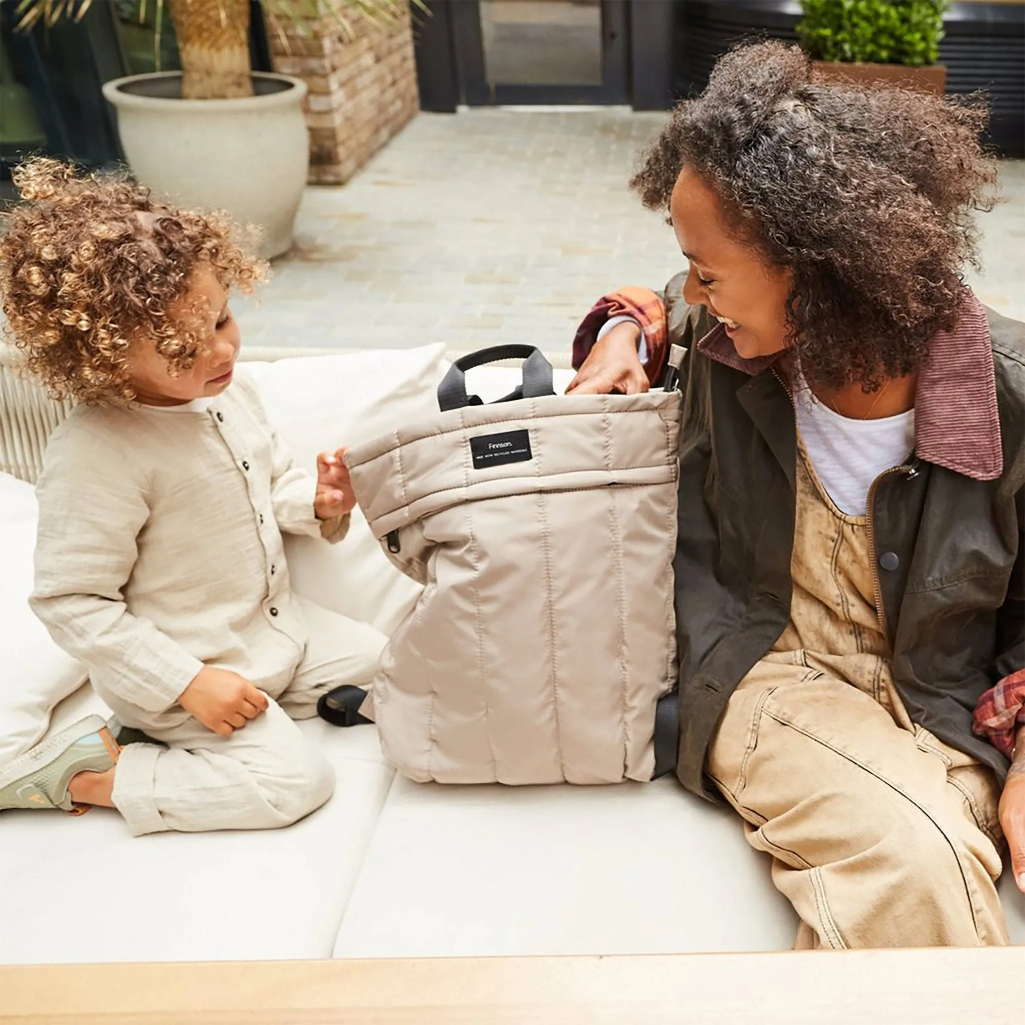 Finnson Rae Eco Changing Backpack - Taupe