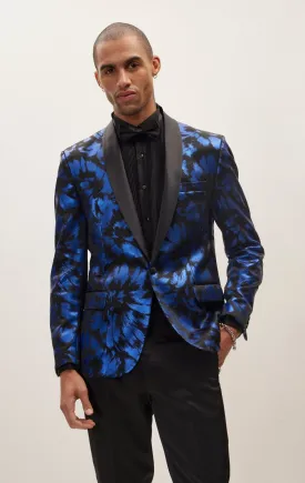 Foil Brush Strokes Shawl Lapel Tuxedo Jacket - Parliament