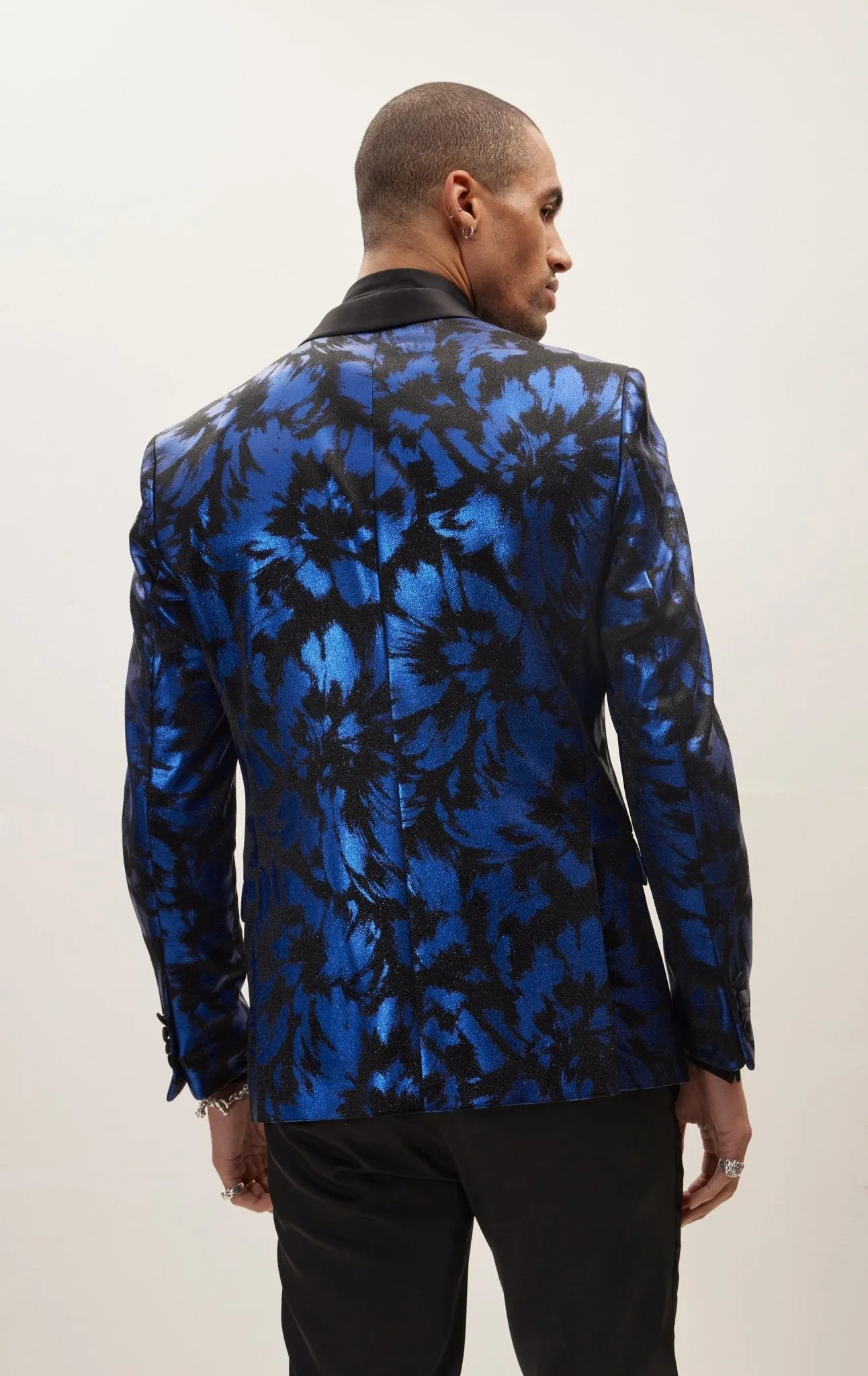 Foil Brush Strokes Shawl Lapel Tuxedo Jacket - Parliament