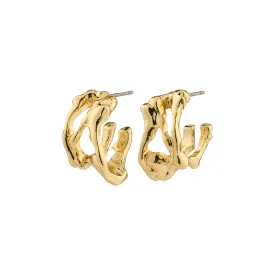 FOTINI recycled hoop earrings gold-plated