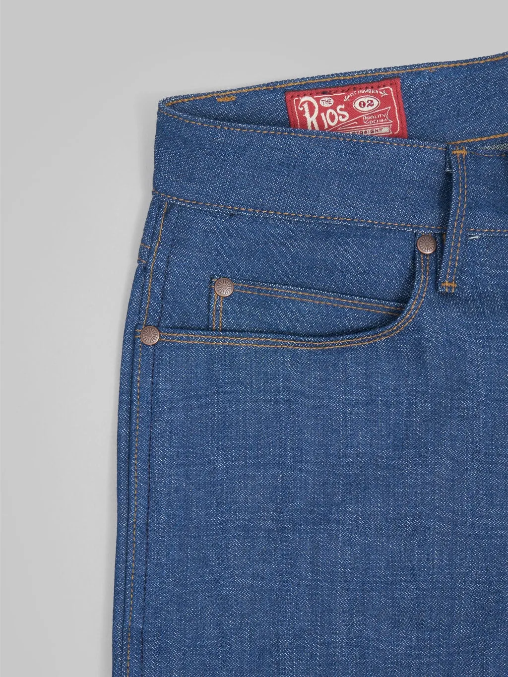 Freenote Cloth Rios 12oz Vintage Blue Denim Slim Straight Jeans