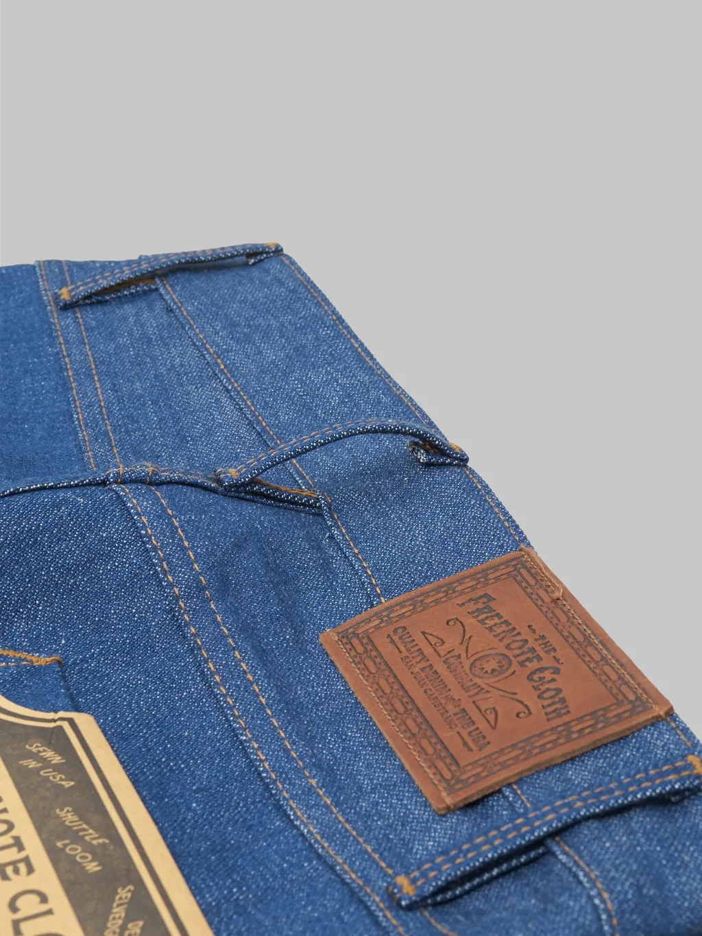 Freenote Cloth Rios 12oz Vintage Blue Denim Slim Straight Jeans