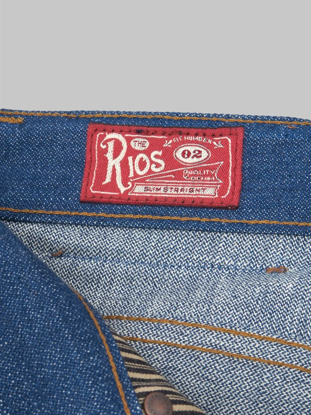 Freenote Cloth Rios 12oz Vintage Blue Denim Slim Straight Jeans