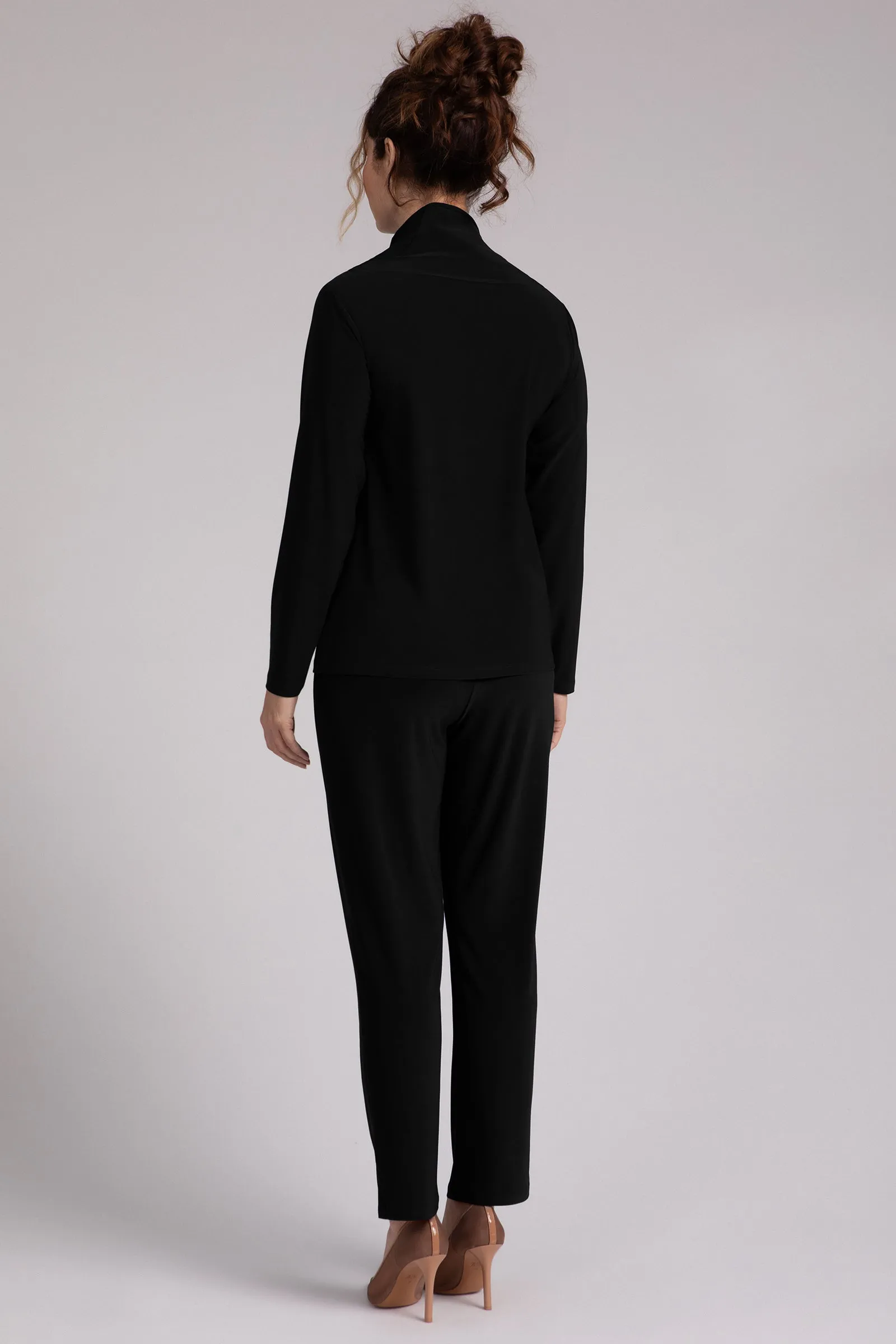 Funnel Neck Top | Black