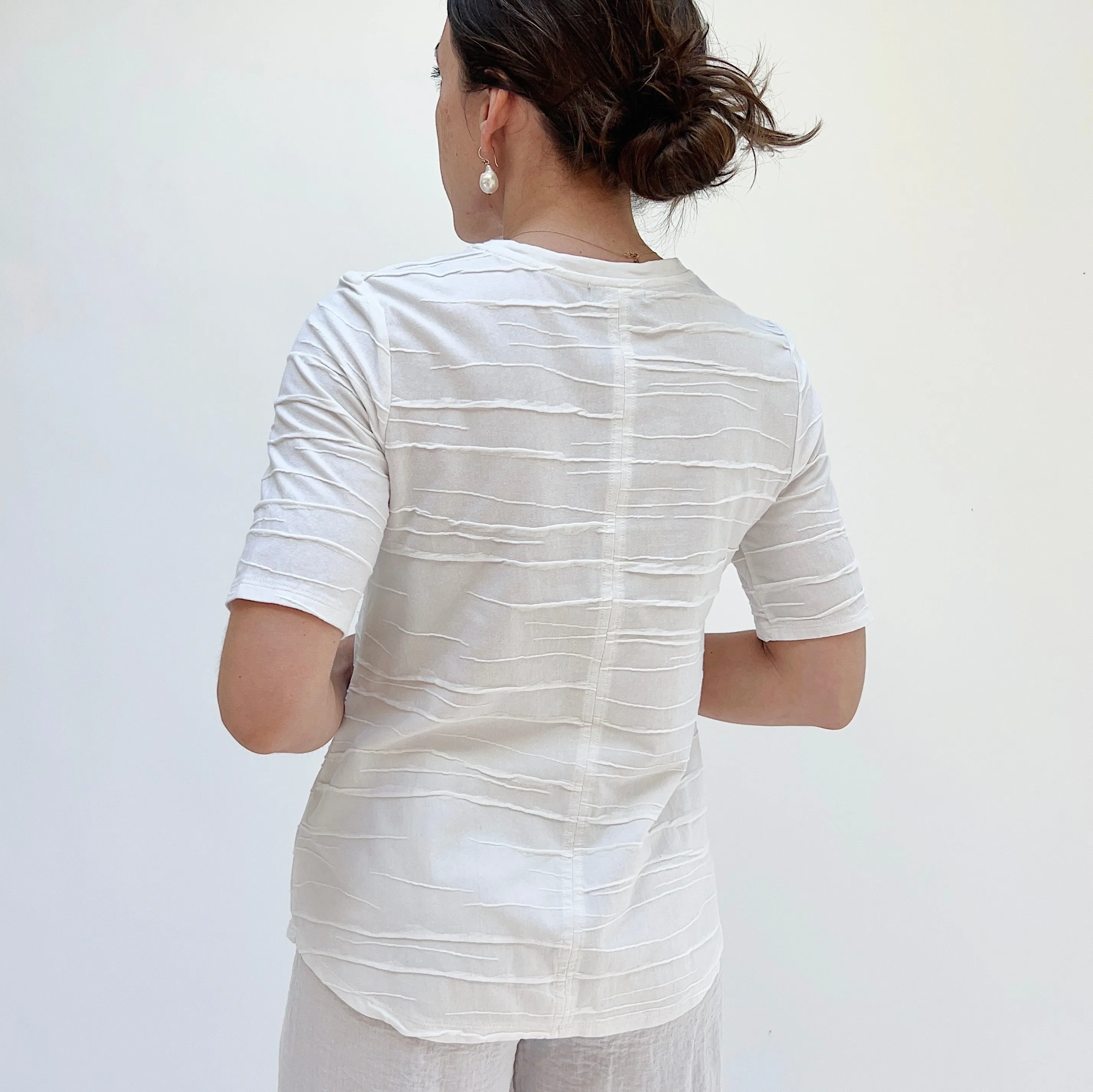 Habitat | Pleat Texture Easy Tee in White