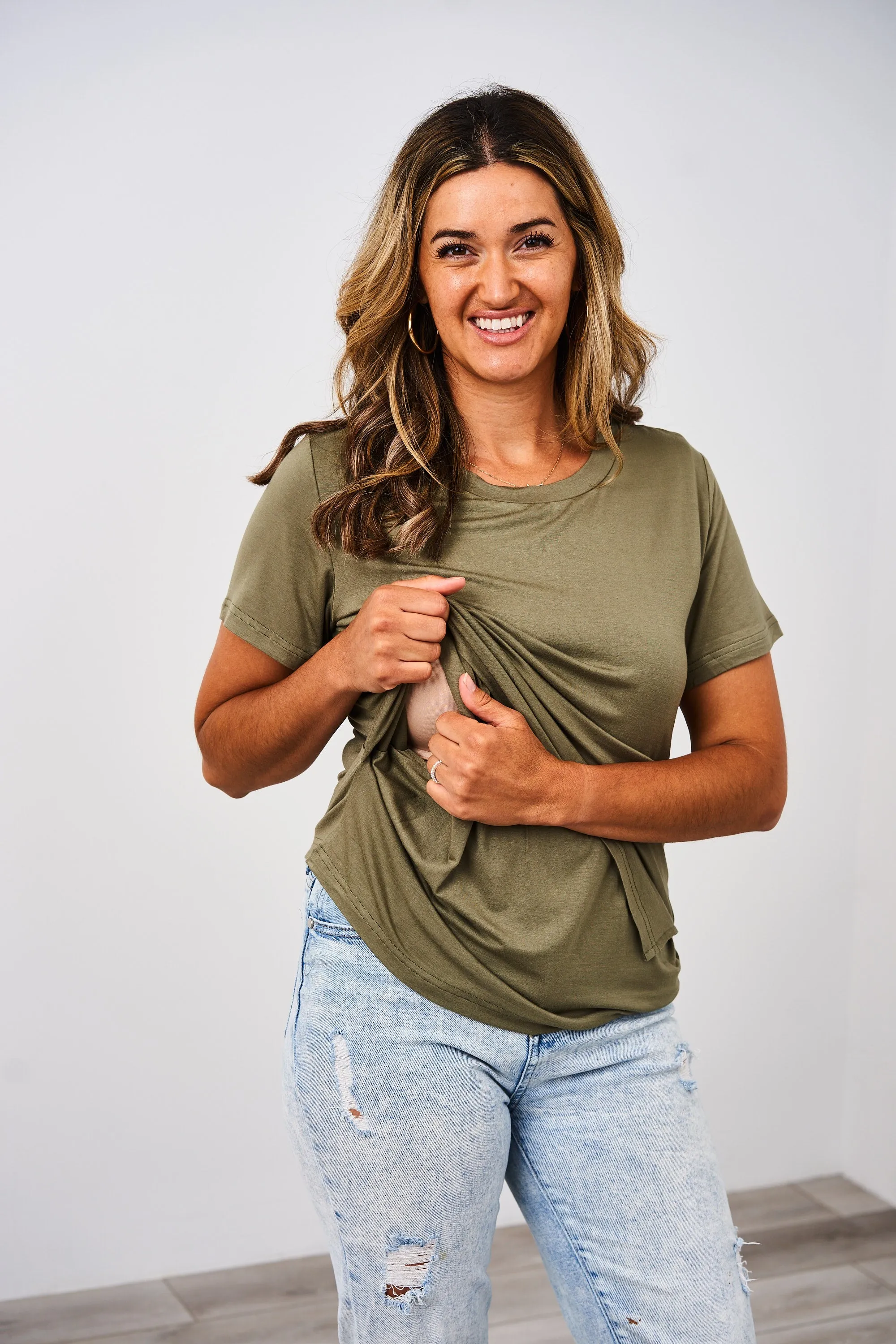 Latched Mama Classic Crewneck Nursing Tee