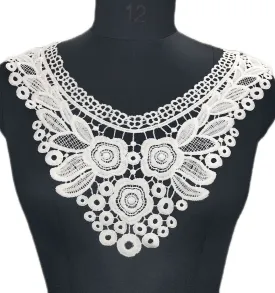 Leafy floral Motif Lace Neckline