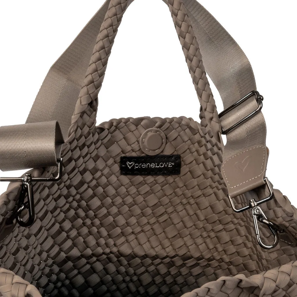 London Large Woven Tote - Ombre Black