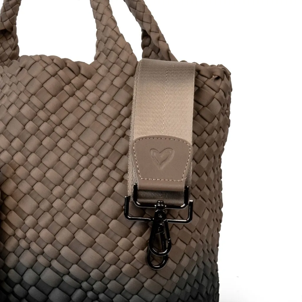 London Large Woven Tote - Ombre Black