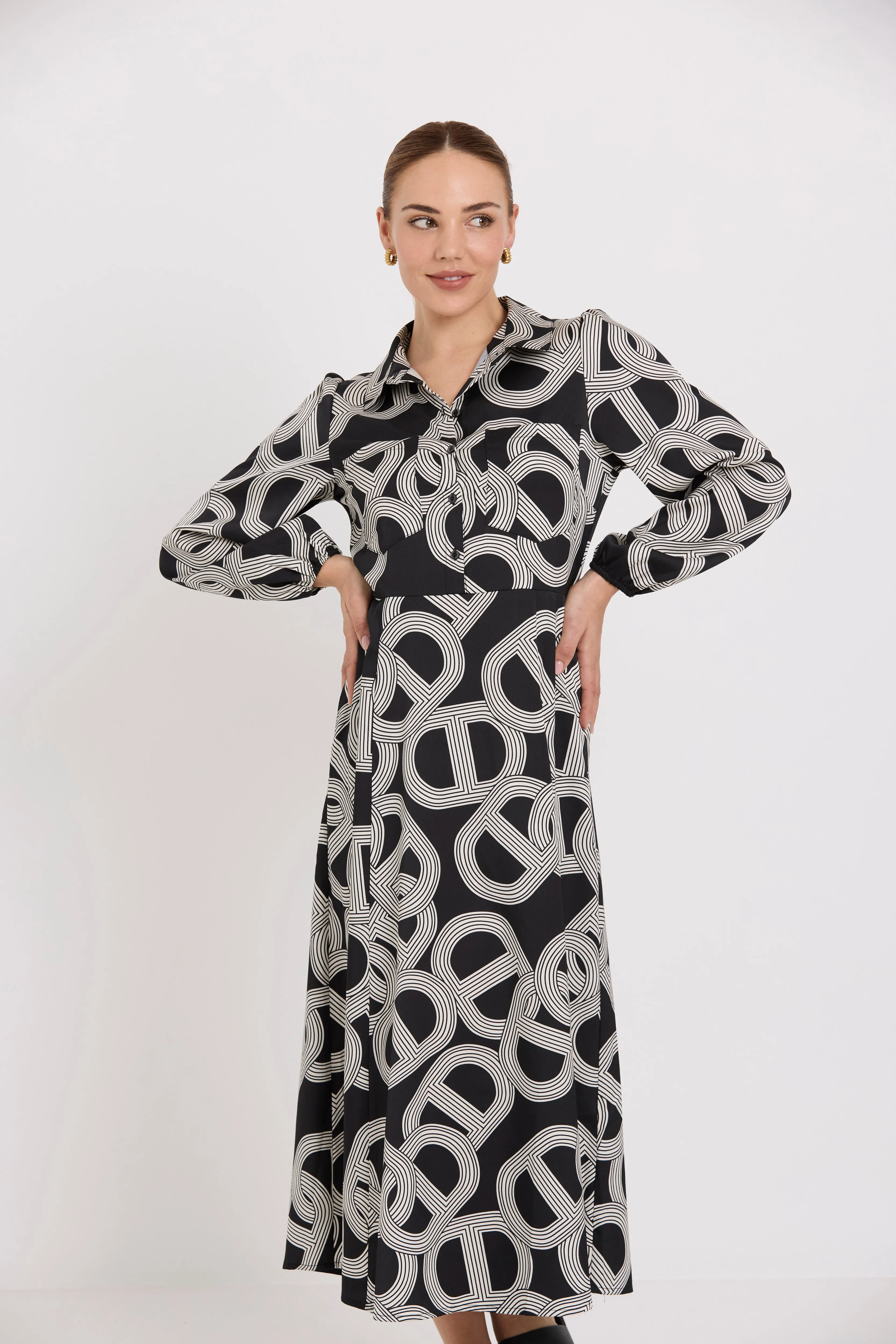 Lucie Dress | Circuit Print