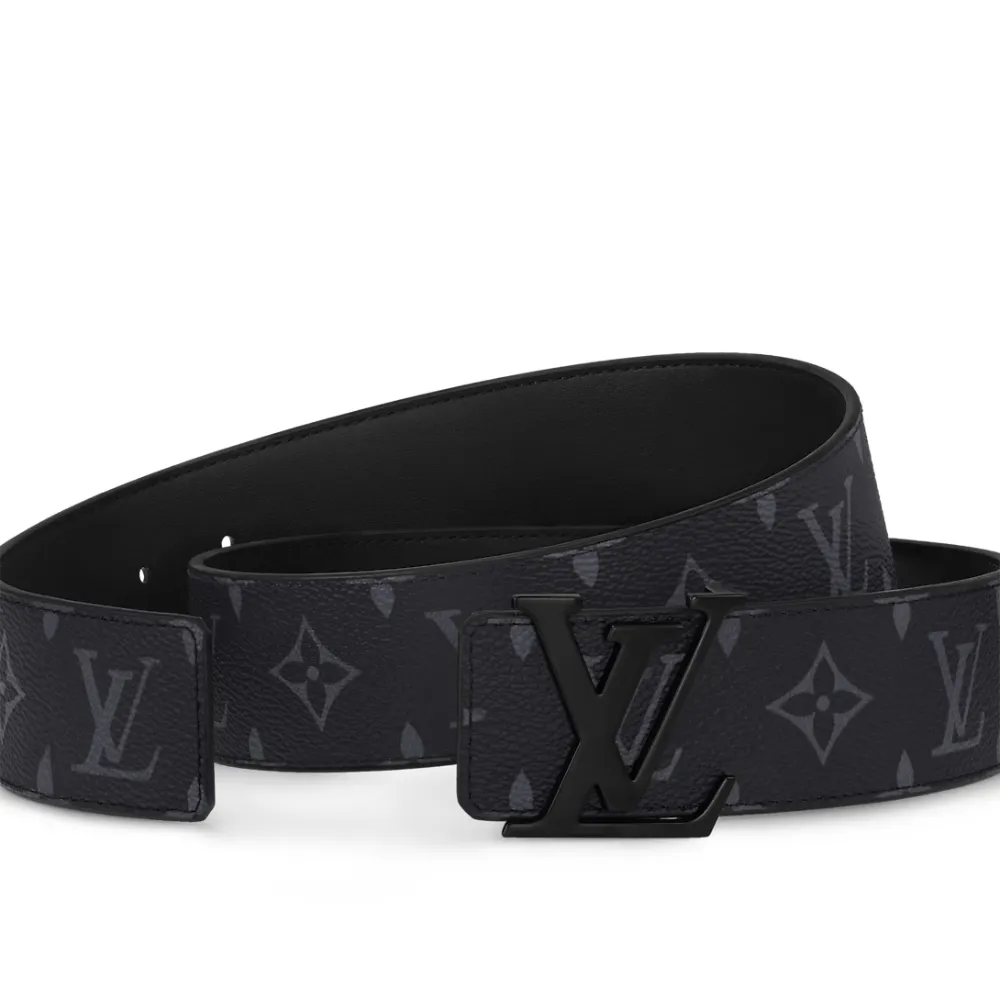 LV Initiales 40mm Matte Black Belt