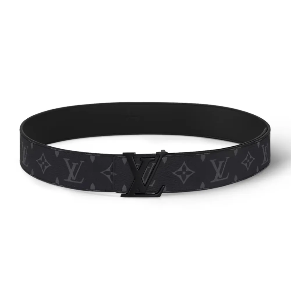 LV Initiales 40mm Matte Black Belt