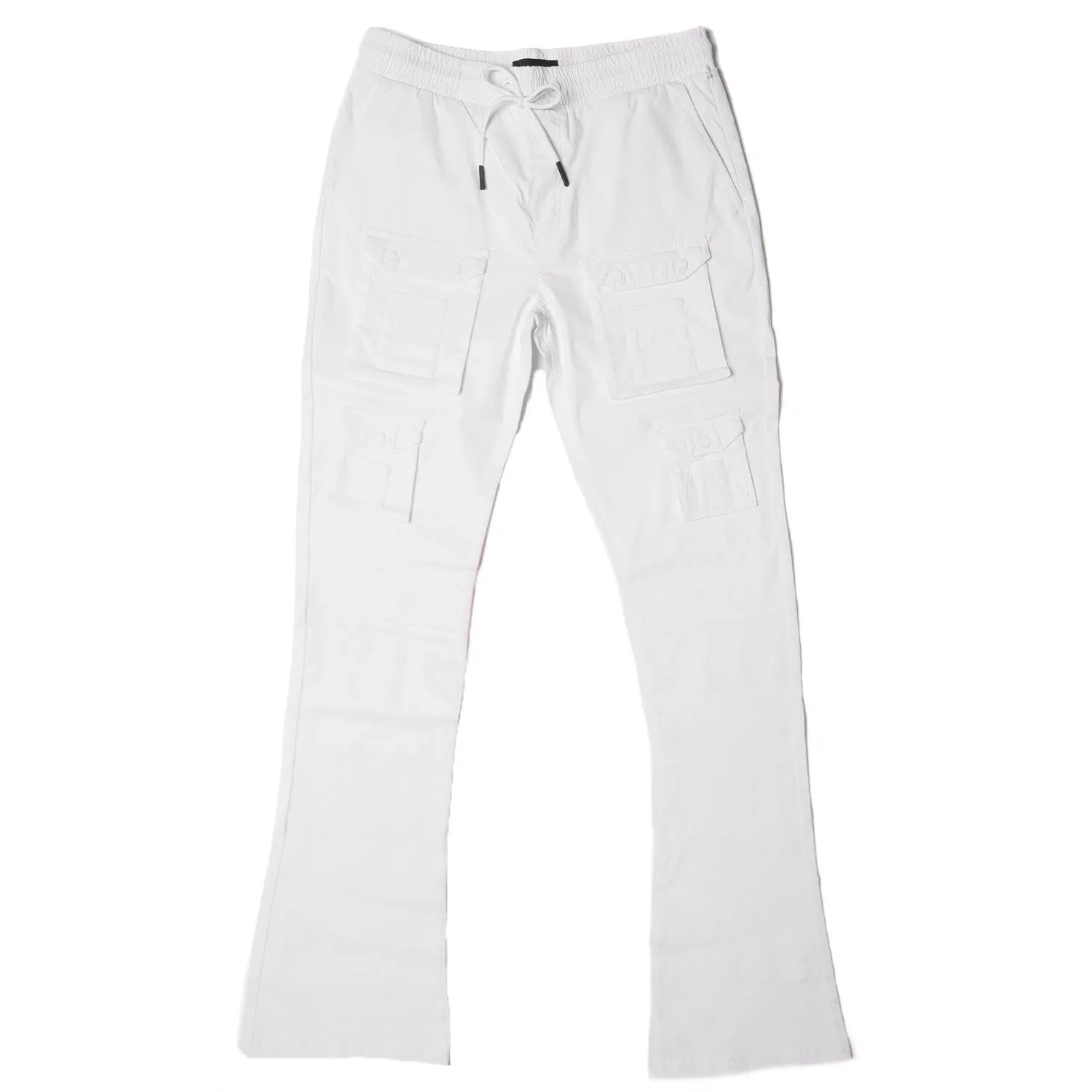 M1633 Colton 34” Stack  Nylon/Spandex  Sweat Pants - White