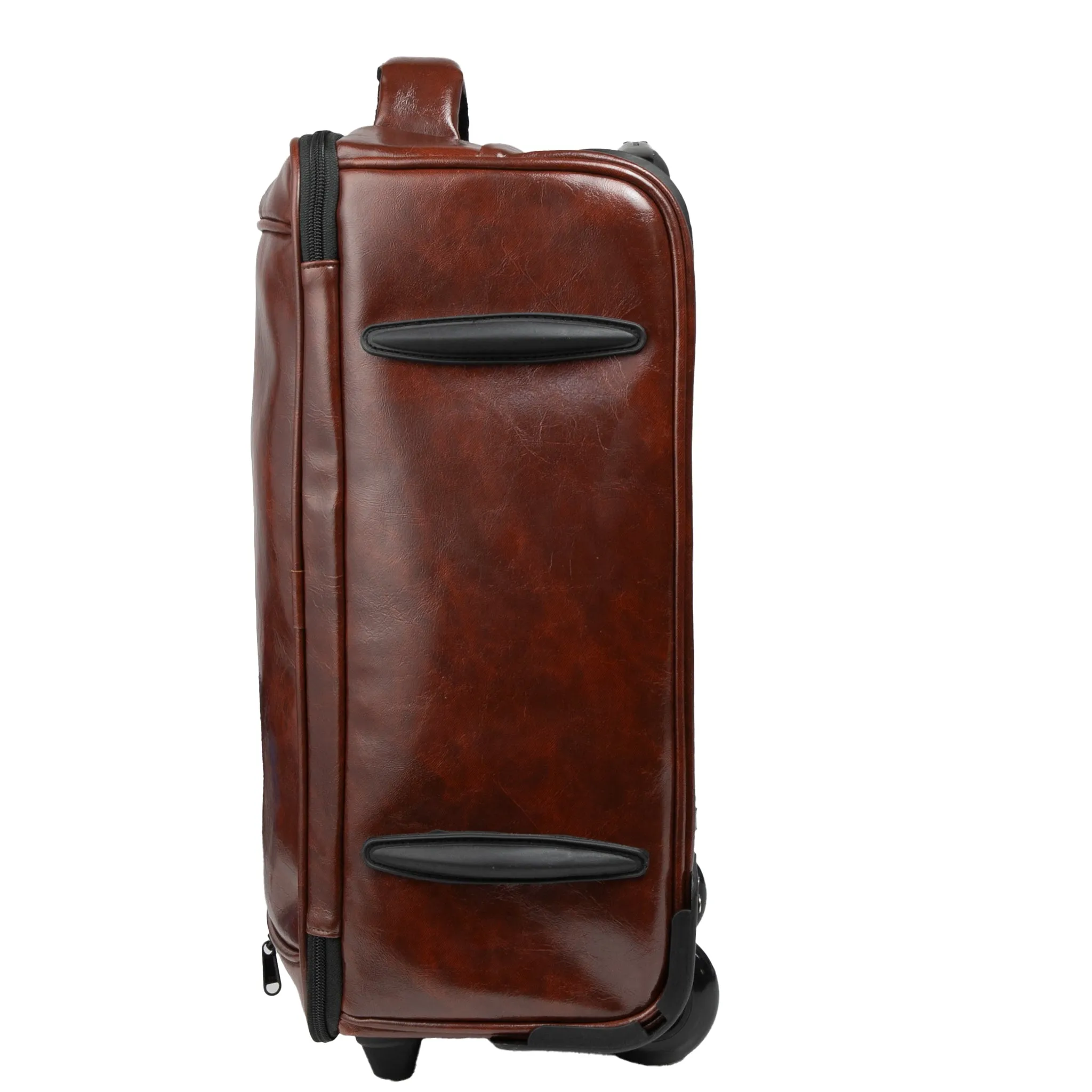 Marshal 22L Walnut Brown Art Leather Overnighter Pilot Laptop Trolley Case