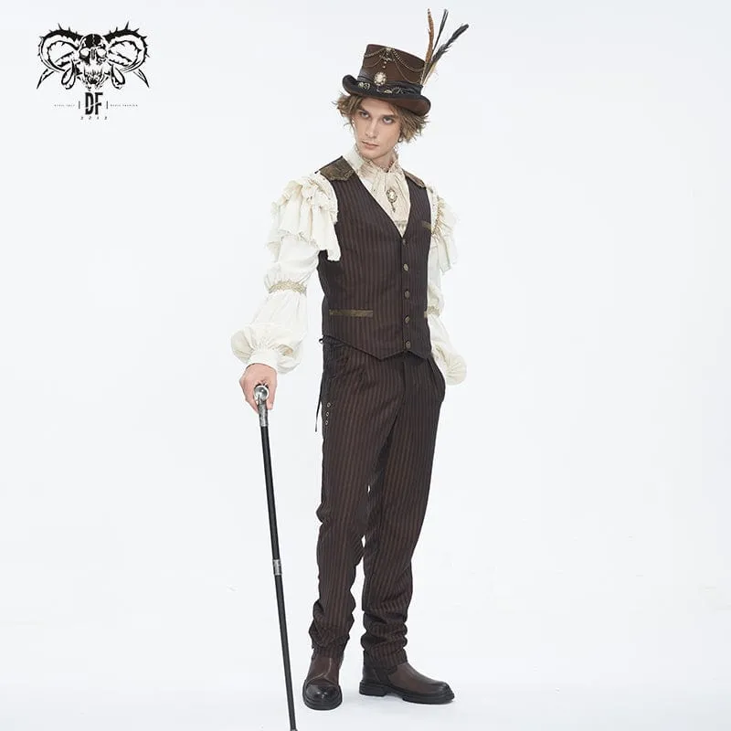 Men's Gothic Gear Feather Top Hat