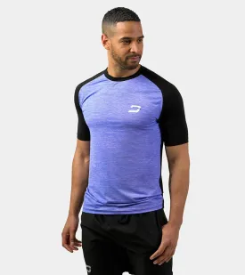 MEN'S HYBRID SPORTS T-SHIRT - BLUE