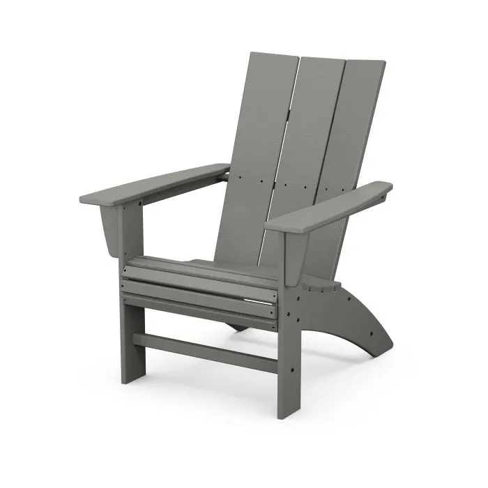 Modern Curveback Adirondack Chair - Grey