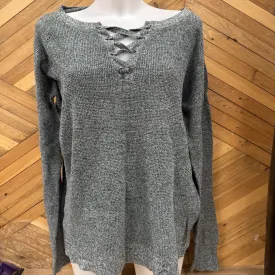 Natural Reflections Women's Pullover Sweater: Gray-women-XL