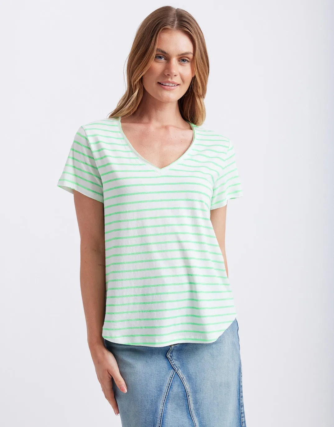 Neon Vee Tee - Neon Green